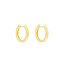 Pendientes pequeños con baño oro aros de 16 mm